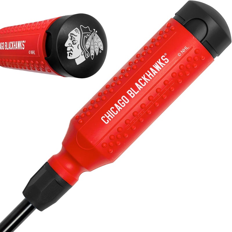 Megapro ® NHL® Team Edition Multi-bit Screwdriver | Officially Licensed NHL® Gear | Durable, Ergonomic, Pro-Grade Screwdriver (Chicago Blackhawks®) - Image 1